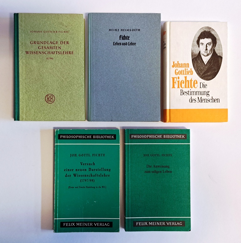FICHTE, Johann Gottlieb  KONVOLUT aus 3 Bänden. 