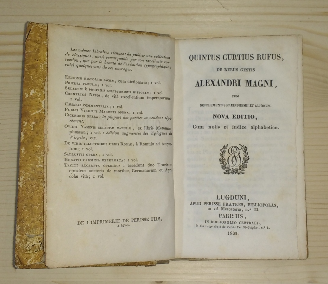 Quintus Curtius Rufus:  De rebus gestis Alexandri Magni, cum supplementis Freinshemii et aliorum. Nova editio, cum notis et indice alphabetico. 