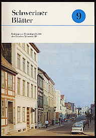   Schweriner Blätter Bd. 9. Beiträge zur Heimatgeschichte des Bezirkes Schwerin. 1989. 