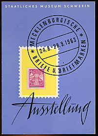   Mecklenburgische Briefe und Briefmarken 1756 - 1868. Gemeinsame Ausstellung des Staatlichen Museums Schwerin und der Bezirkskommission Philatelie Schwerin des Deutschen Kulturbundes. 