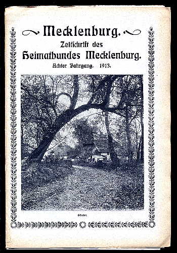   Mecklenburg. Zeitschrift des Heimatbundes Mecklenburg. 8. Jg. (nur) Heft 4. 