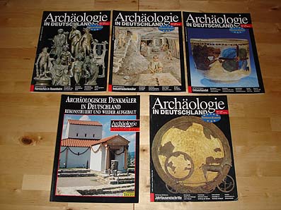   Archäologie in Deutschland Jahrgang 2000 in 4 Heften und mit Sonderheft Archäologische Denkmäler in Deutschland. Rekonstruiert und wieder aufgebaut. 