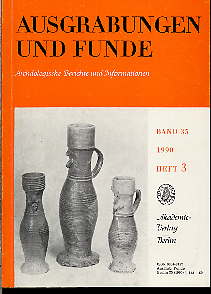   Ausgrabungen und Funde. Archäologische Berichte und Informationen. Bd. 35 (nur) Heft 3. (Mecklenburg-Heft) 