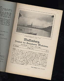   Mecklenburg. Zeitschrift des Heimatbundes Mecklenburg. 26. Jg. (nur) Heft 3. 