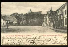   Gruss aus Wittenburg i. Meckl. Markt mit Rathaus und Kirche 