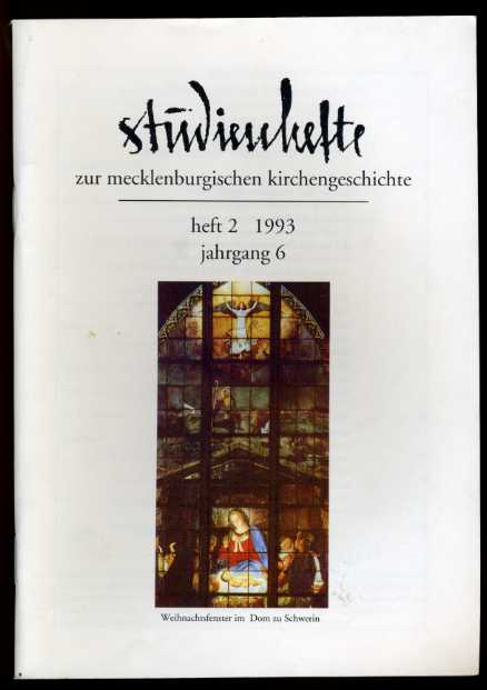   Studienhefte zur mecklenburgischen Kirchengeschichte Jg. 6 (nur) H. 2. 