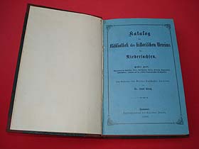 Ulrich, Adolf:  Katalog der Bibliothek des historischen Vereins für Niedersachsen 