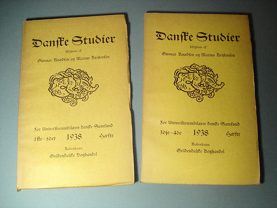 Knudsen, Gunnar und Marius Kristensen:  Danske studier. For Universitetsjubilæets danske Samfund 1938. 1-4 in 2 Heften. 