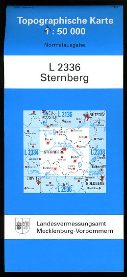   Topographische Karte 1:50 000. Normalausgabe. L 2336. Sternberg. 