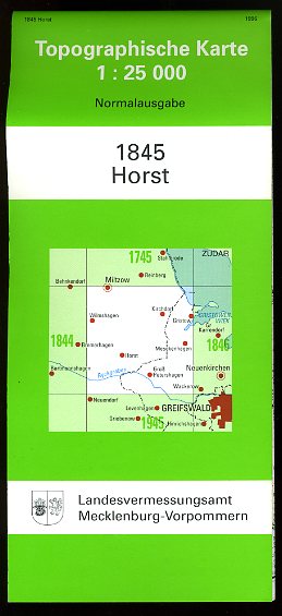   Topographische Karte 1:25 000. Normalausgabe. 1845. Horst. 