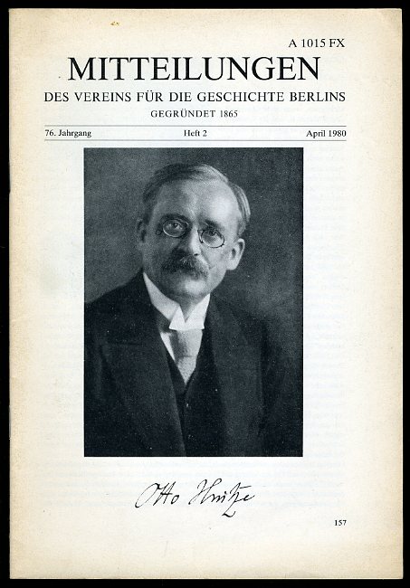   Mitteilungen des Vereins für die Geschichte Berlins. 76. Jg. (nur) Heft 2. 