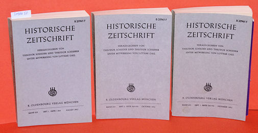 Schieder, Theodor und Theodor Schieffer (Hrsg.):  Historische Zeitschrift. Band 215 in 3 Teilbänden. 