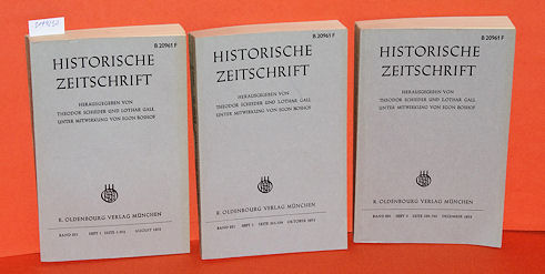 Schieder, Theodor und Lothar Gall (Hrsg.):  Historische Zeitschrift. Band 221 in 3 Teilbänden. 