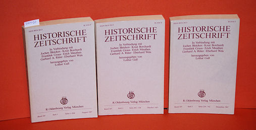 Gall, Lothar (Hrsg.):  Historische Zeitschrift. Band 245 in 3 Teilbänden. 