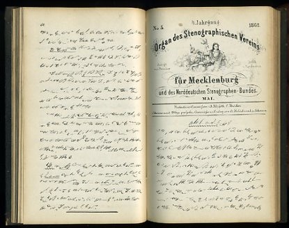 Kliefoth, A. und C. Bröcker:  Organ des Stenographischen Vereins für Mecklenburg und des Norddeutschen Stenographen-Bundes. 4. Jahrgang 1862. Nummer 1 bis 12. 