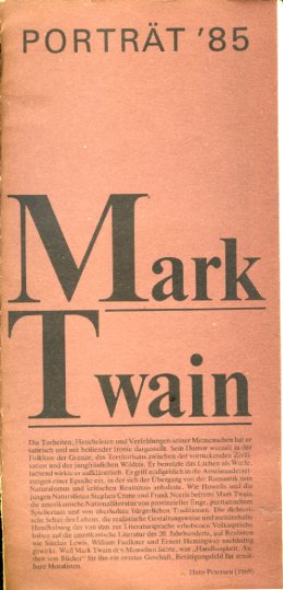 Buch, Regina:  Porträt `85. Mark Twain. 