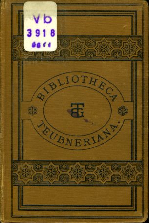Sophokles:  Sophoclis. Electra. Ex recensione Guilelmi Dindorfii. Editio stereotypa quam curavit S. Mekler (nur) Teil 2. Bibliotheca Teubneriana. 