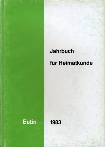   Jahrbuch für Heimatkunde Eutin 1983. 17. Jahrgang. 
