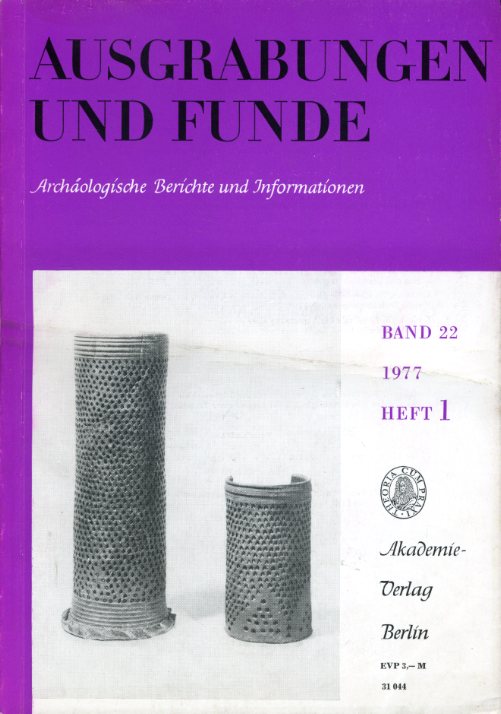   Ausgrabungen und Funde. Archäologische Berichte und Informationen. Bd. 22 (nur) Heft 1. (Sachsen-Heft) 