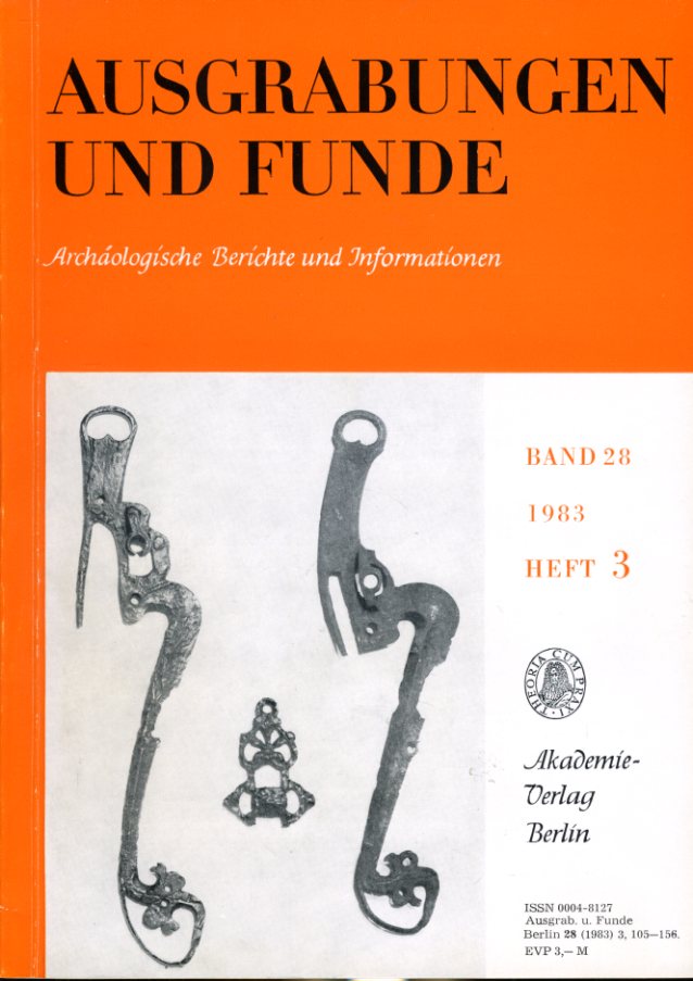   Ausgrabungen und Funde. Archäologische Berichte und Informationen. Bd. 28 (nur) Heft 3. (Mecklenburg-Heft) 