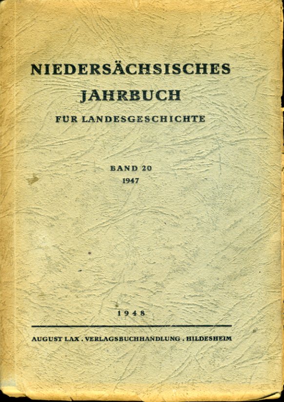   Niedersächsisches Jahrbuch für Landesgeschichte Bd. 20. 