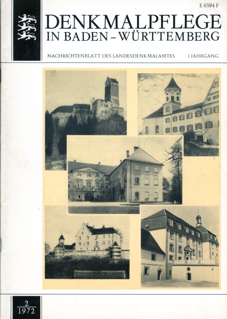   Denkmalpflege in Baden-Württemberg. Nachrichtenblatt des Landesdenkmalamtes 2, 1972. 