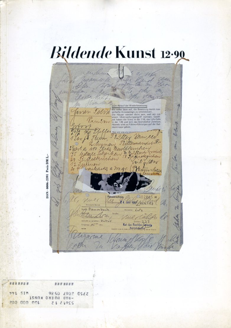   Bildende Kunst. Verband Bildender Künstler der Deutsche Demokratischen Republik (nur) Heft 12, 1990. 