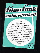   Film + Funk. Schlagertextheft 93. 