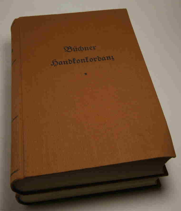 Büchner, Gottfried  Biblische Real- und Verbal-Handkonkordanz. In 2 Bänden. 