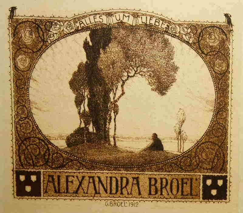 Broel, Georg  Ex Libris für Alexandra Broel.  
