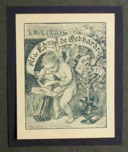 Gebhardt, Eduard  Ex Libris Ikl & Ed de Gebhardt.  