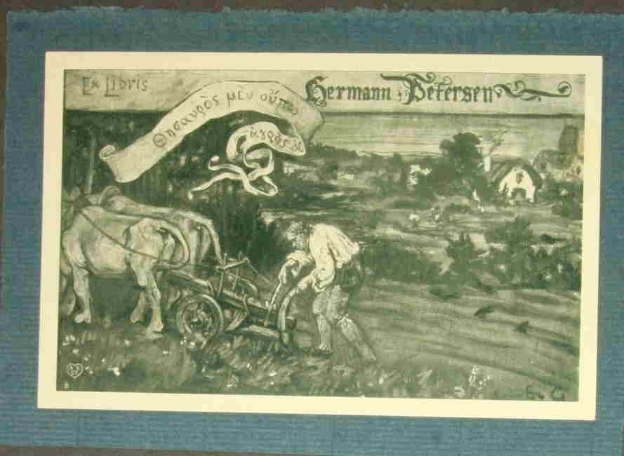 Gebhardt, Eduard  Ex Libris Hermann Petersen.  