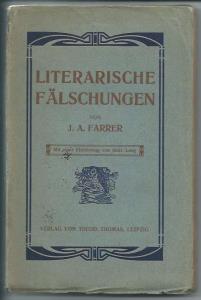Farrer James Anson und Fr. J. Kleemeier  Literarische FÃ¤lschungen. 