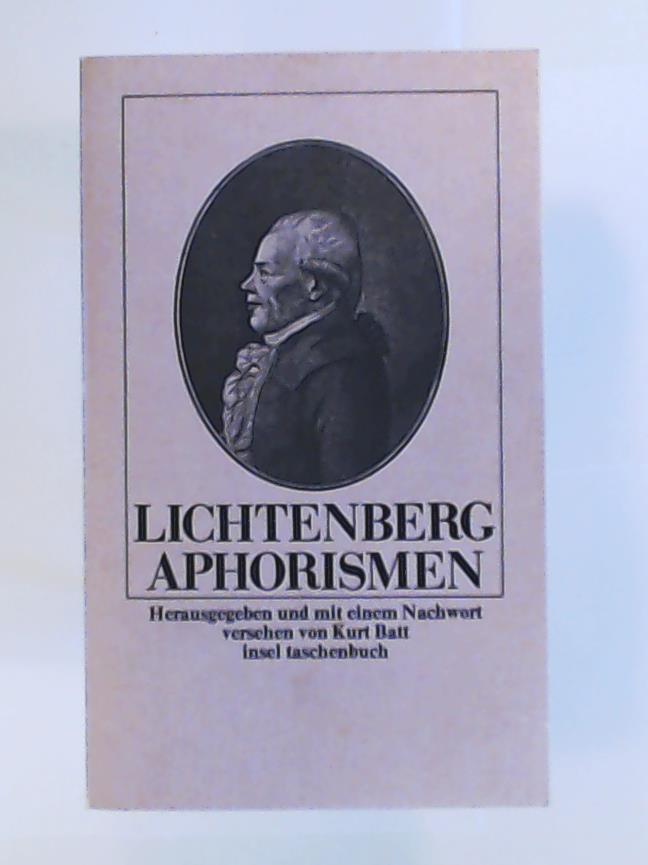 Kurt Batt, Georg Christoph Lichtenberg  Aphorismen. In einer Auswahl 