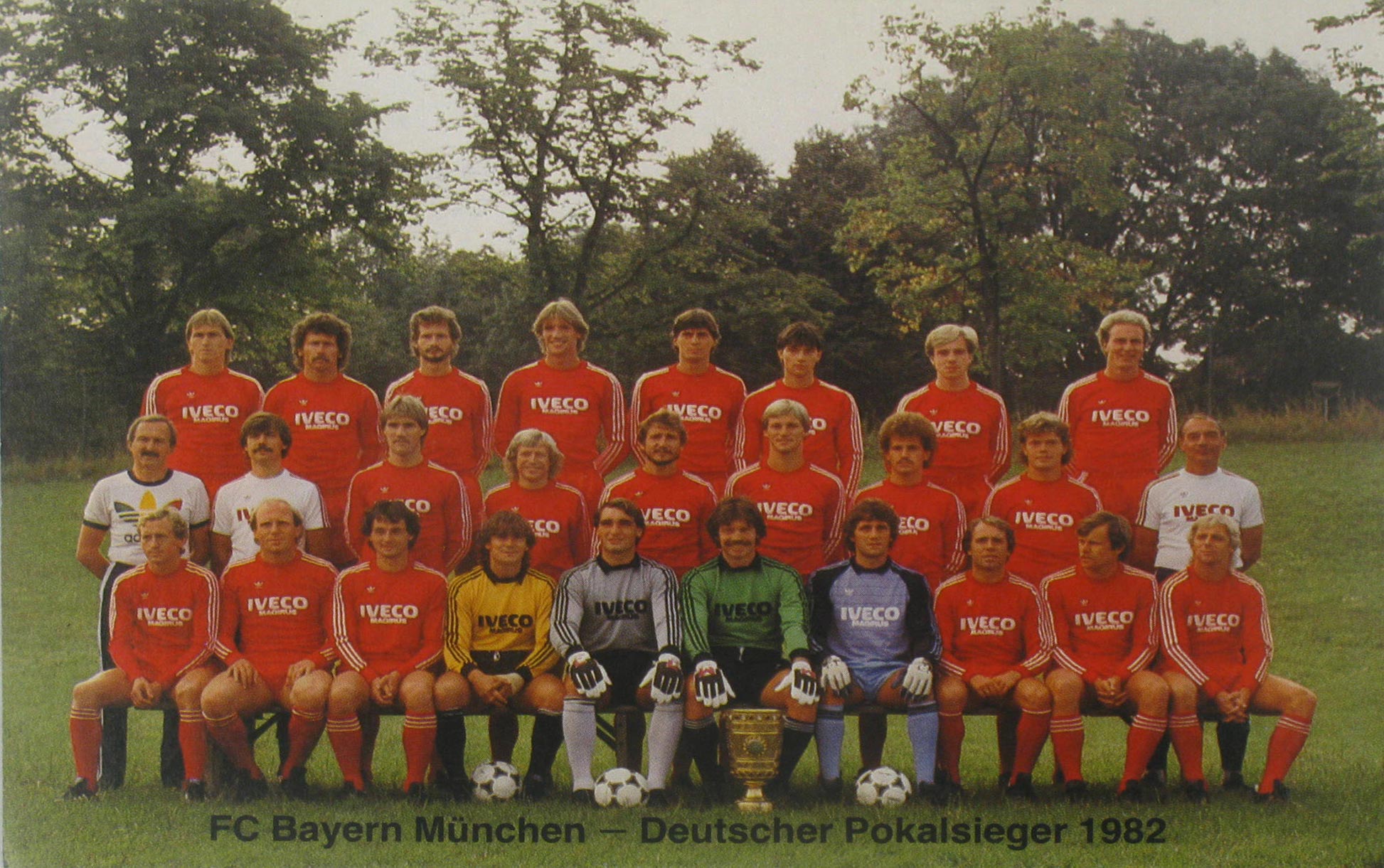   Mannschaftskarte FC Bayern München - Deutscher Pokalsieger 1982 