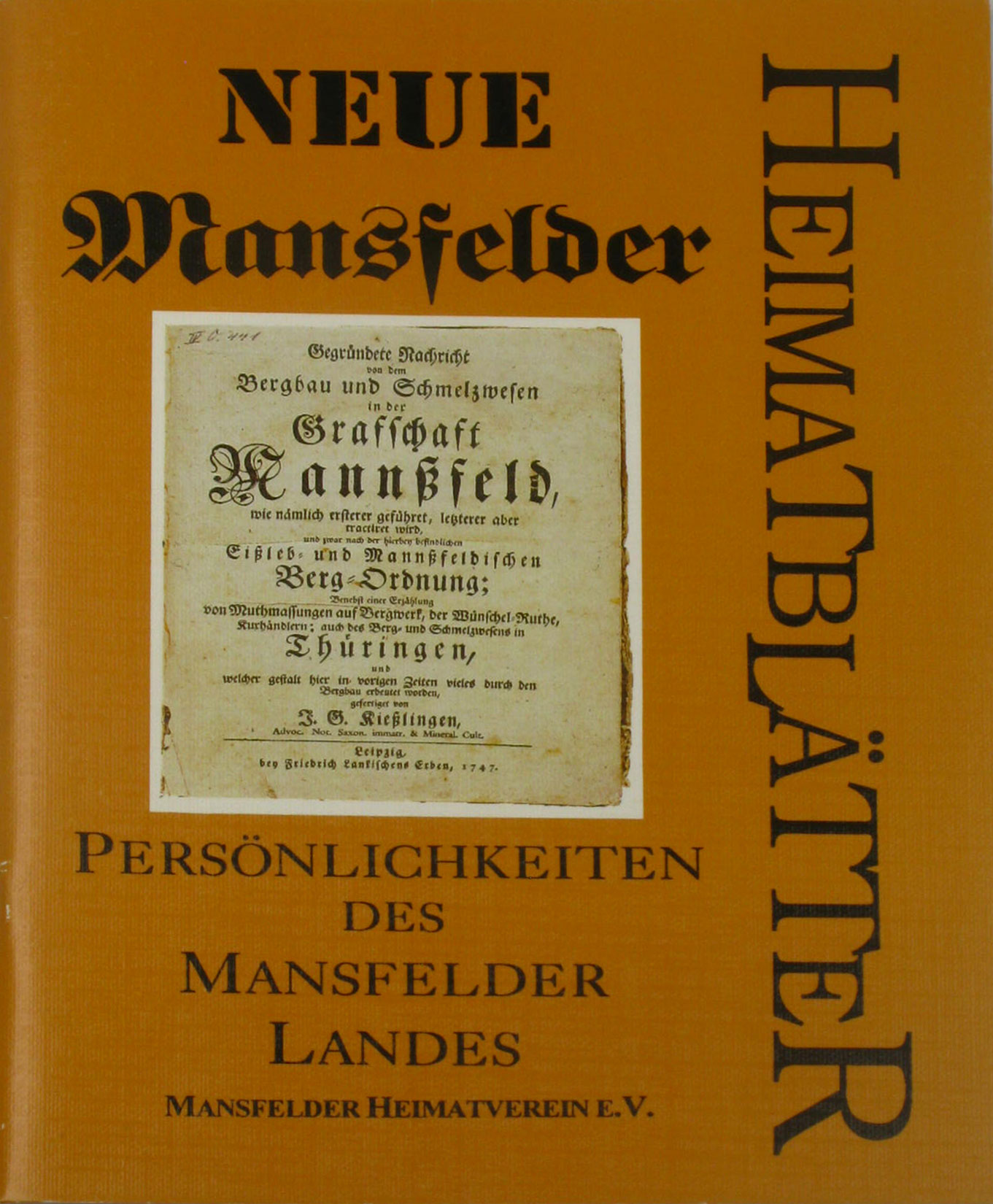 Autorenkollektiv:  Neue Mansfelder Heimatblätter (Heft 4/1996) 