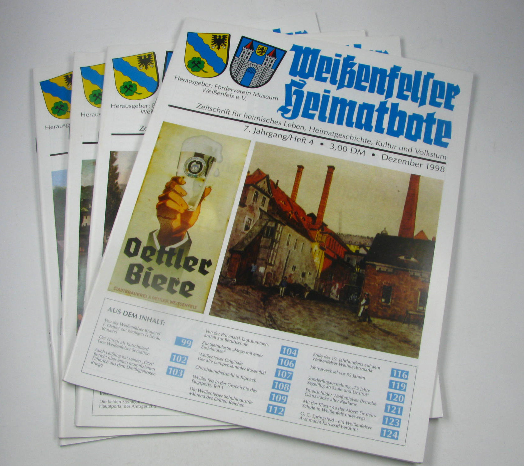 Autorenkollektiv:  Weißenfelser Heimatbote (Hefte 1-4/1998) 