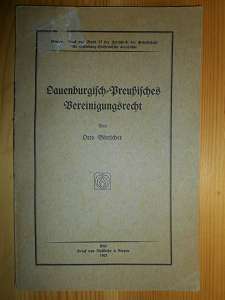 Bötticher, Otto:  Lauenburgisch-Preußisches Vereinigungsrecht. Sonderdruck aus Band 57 der Zeitschrift der Gesellschaft für Schleswig-Holsteinische Geschichte. 