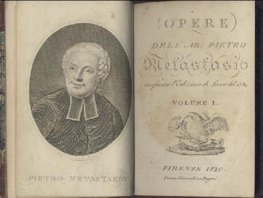 Metastasio, Pietro (d.i. Pietro Trapasso)  Opere dell' Ab: Pietro Metastasio conforme l'Edizione di Lucca del 1781. 4 vol. 