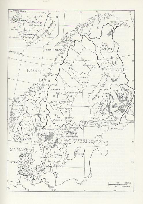 Somme, Axel (Ed.)  A Geography of Norden. Denmark, Finland, Iceland, Norway, Sweden. 
