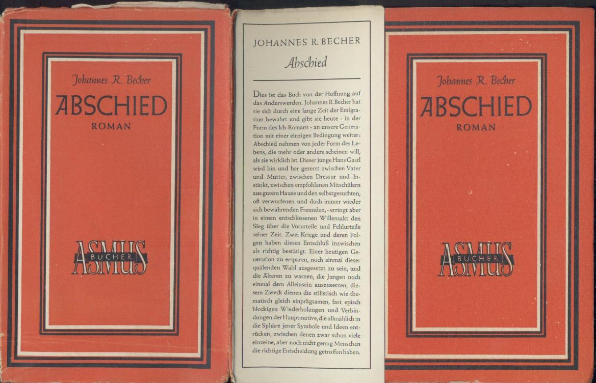 Becher, Johannes R.  Abschied. Eine deutsche Tragödie: 1900-1914. 