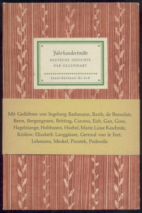 Michael, Friedrich (Hrsg.)  Jahrhundertmitte. Deutsche Gedichte der Gegenwart. 