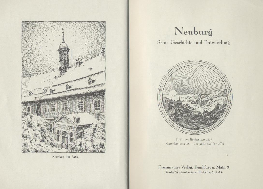   Neuburg bei Heidelberg. Seine Geschichte und Entwicklung. 