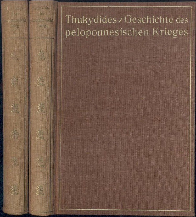 Thukydides  Geschichte des Peloponnesischen Krieges. Übers. v. Theodor Braun. 2 Bände. 