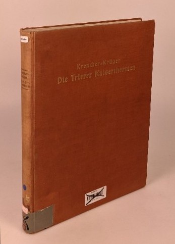Krencker, D. und E. Krüger:  Die Trierer Kaiserthermen, Abteilung 1 : Ausgrabungsbericht und grundsätzliche Untersuchungen römischer Thermen (=Trierer Grabungen und Forschungen ; Bd. 1, Abt. 1). 