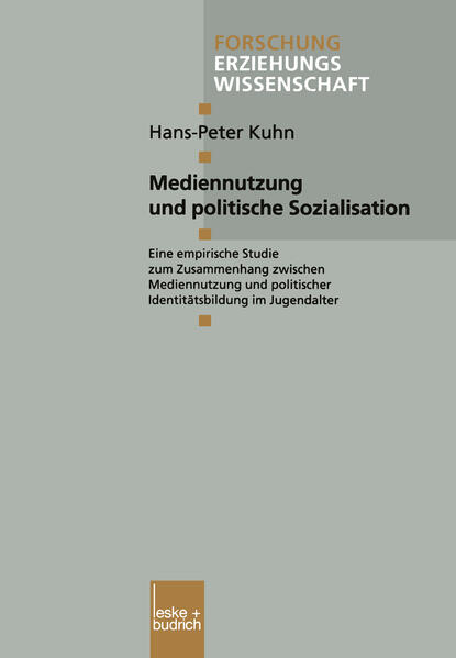 Kuhn, Hans Peter:  Mediennutzung und politische Sozialisation: Eine empirische Studie zum Zusammenhang zwischen Mediennutzung und politischer Identitätsbildung im Jugendalter. Forschung Erziehungswissenschaft; Bd. 94. 