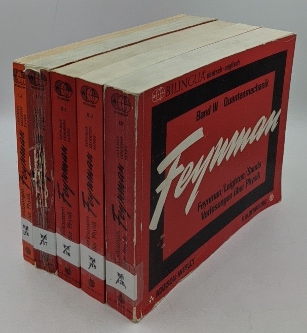 Feynman, Richard P. u. a.:  Feynman. Vorlesungen über Physik. Bd. 1-3 in 5 Büchern. Lectures on Physics, vol. 1-3 in 5 books. 