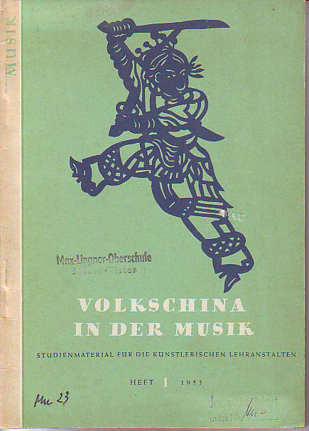 Jiranek, Jaroslav:  Volkschina in der Musik. Studienmaterial für die Künstlerischen Lehranstalten, Heft 1. 