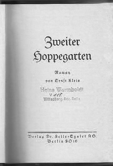 Klein, Ernst:  Zweiter Hoppegarten. 