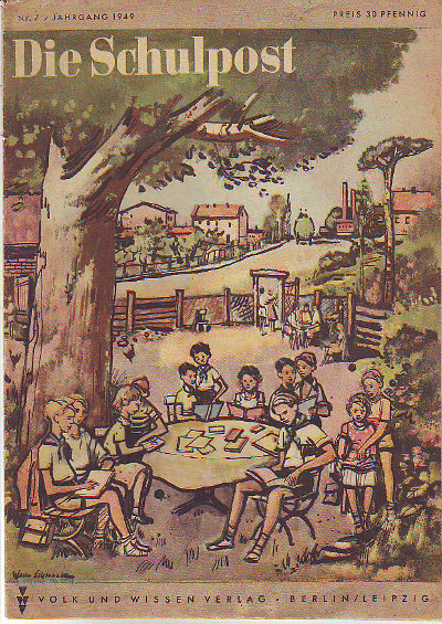 Malla Naas (Chefredaktion):   Die Schulpost. Heft Nr. 7 von 1949. 	 